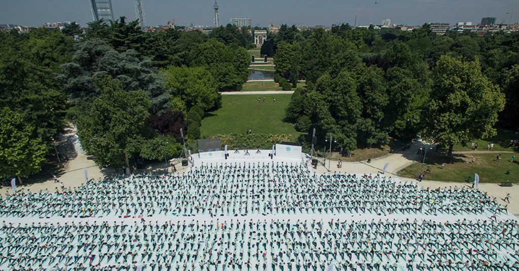 riprese aeree con drone oysho yoga