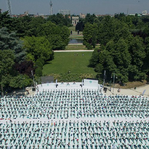 riprese aeree con drone oysho yoga